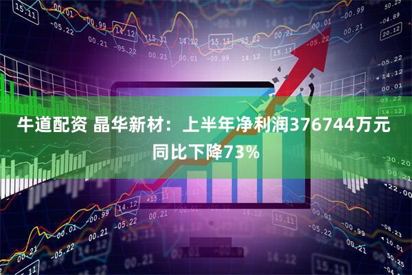 牛道配资 晶华新材：上半年净利润376744万元 同比下降73%