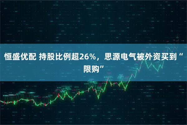 恒盛优配 持股比例超26%，思源电气被外资买到“限购”