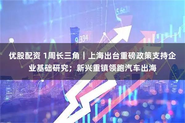 优股配资 1周长三角｜上海出台重磅政策支持企业基础研究；新兴重镇领跑汽车出海