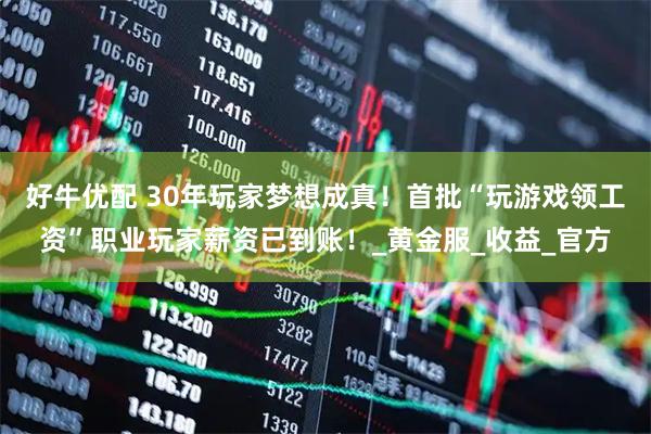 好牛优配 30年玩家梦想成真！首批“玩游戏领工资”职业玩家薪资已到账！_黄金服_收益_官方