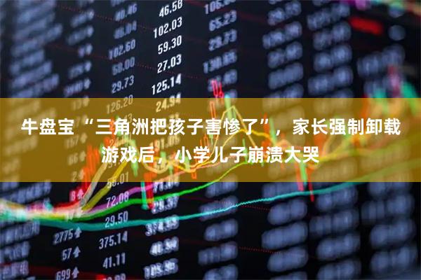 牛盘宝 “三角洲把孩子害惨了”，家长强制卸载游戏后，小学儿子崩溃大哭